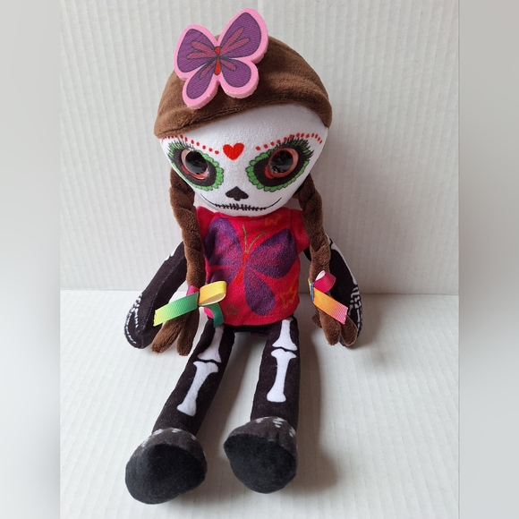 Normita Sugar Skull Plush Doll 12.5" Day of the Dead - Picture 1 of 7